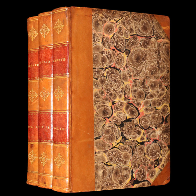 1822 Rare True First Edition Book Set - The Pirate by Sir Walter Scott