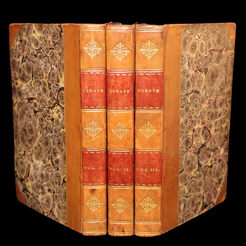 1822 Rare True First Edition Book Set - The Pirate by Sir Walter Scott