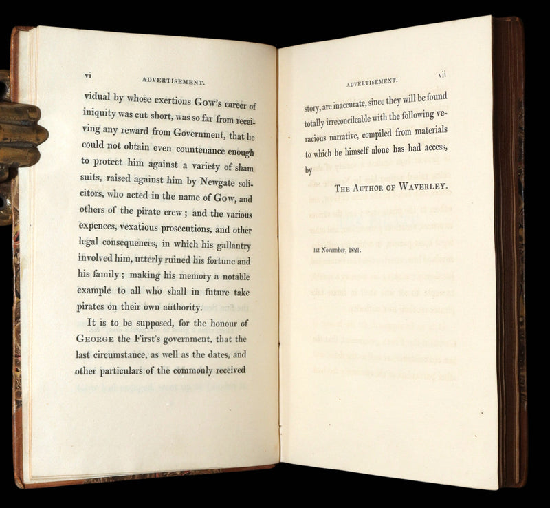 1822 Rare True First Edition Book Set - The Pirate by Sir Walter Scott