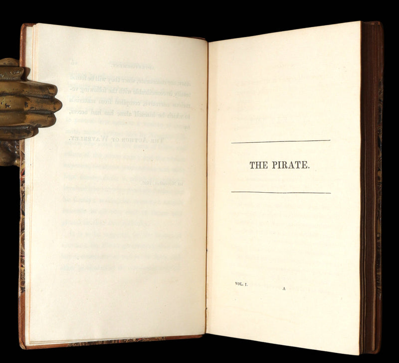 1822 Rare True First Edition Book Set - The Pirate by Sir Walter Scott