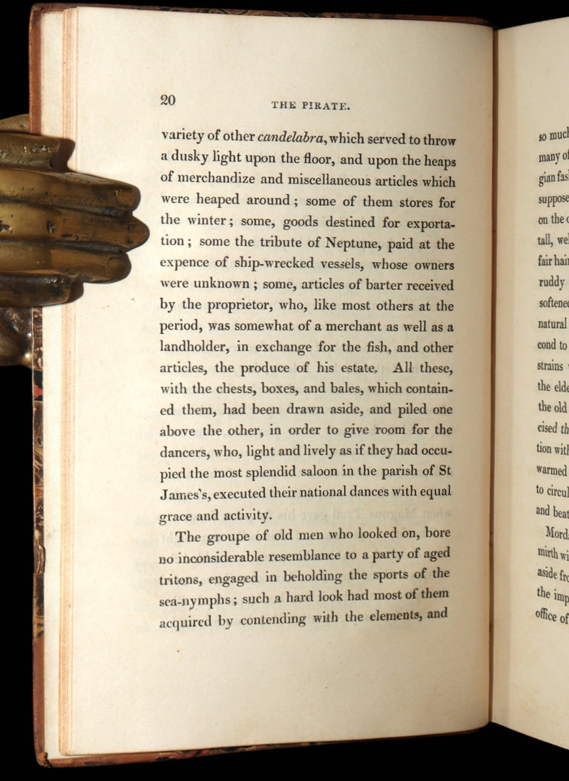 1822 Rare True First Edition Book Set - The Pirate by Sir Walter Scott