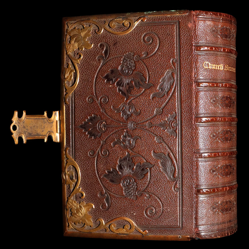 1859 Rare Book with Clasp - Church Services, Church Services and New Testament