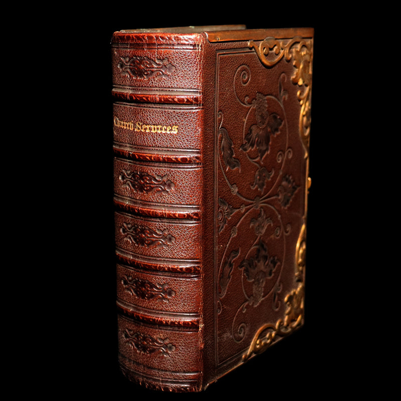 1859 Rare Book with Clasp - Church Services, Church Services and New Testament