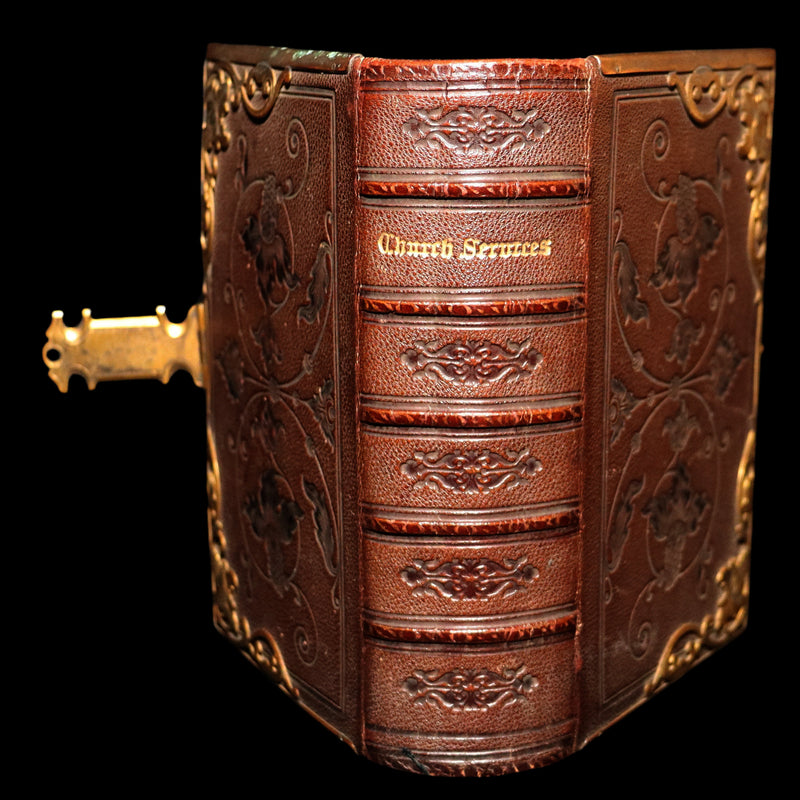1859 Rare Book with Clasp - Church Services, Church Services and New Testament