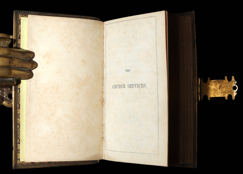 1859 Rare Book with Clasp - Church Services, Church Services and New Testament