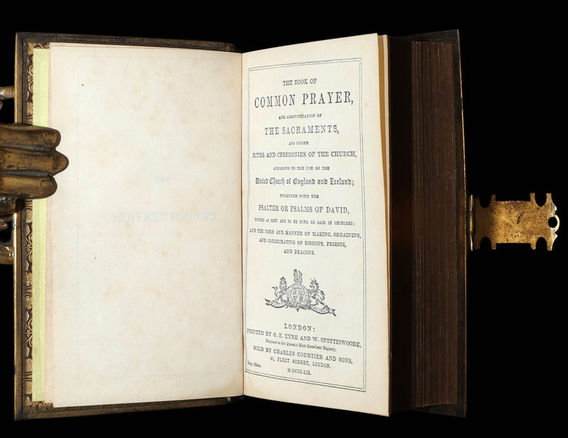 1859 Rare Book with Clasp - Church Services, Church Services and New Testament
