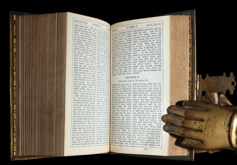 1859 Rare Book with Clasp - Church Services, Church Services and New Testament