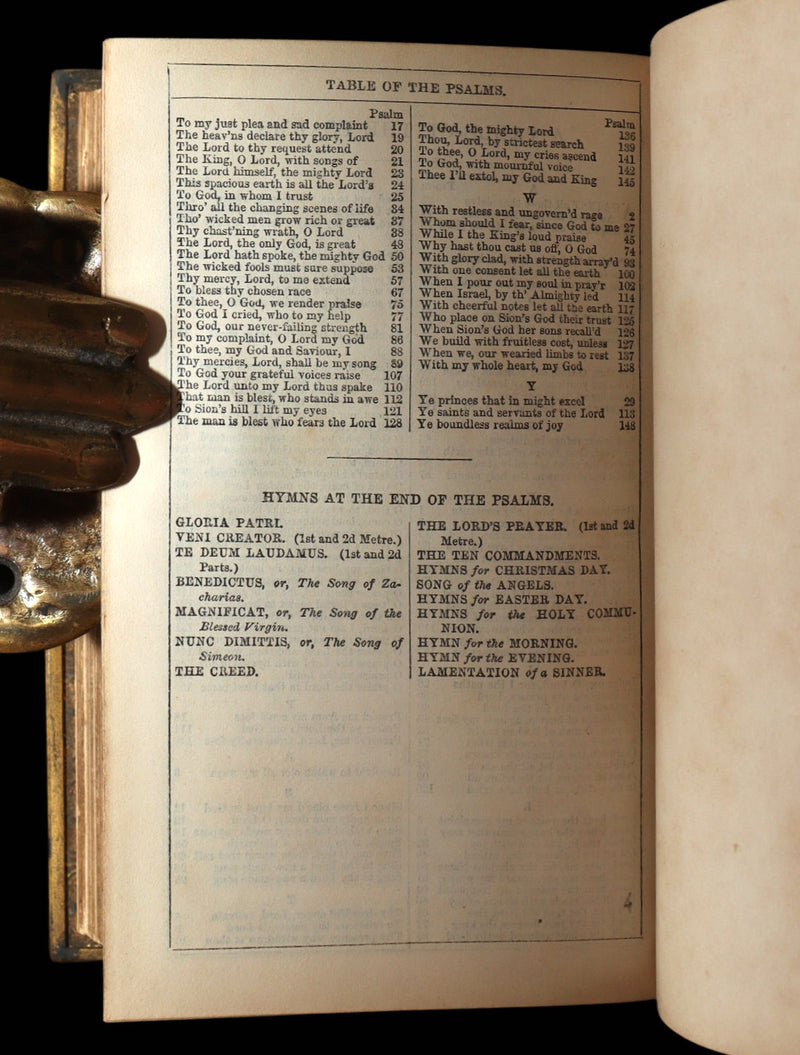 1859 Rare Book with Clasp - Church Services, Church Services and New Testament