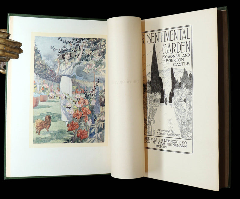 1914 Rare 1stED - Our Sentimental Garden Illustrated by Charles Robinson