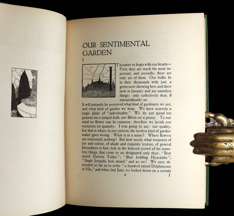 1914 Rare 1stED - Our Sentimental Garden Illustrated by Charles Robinson