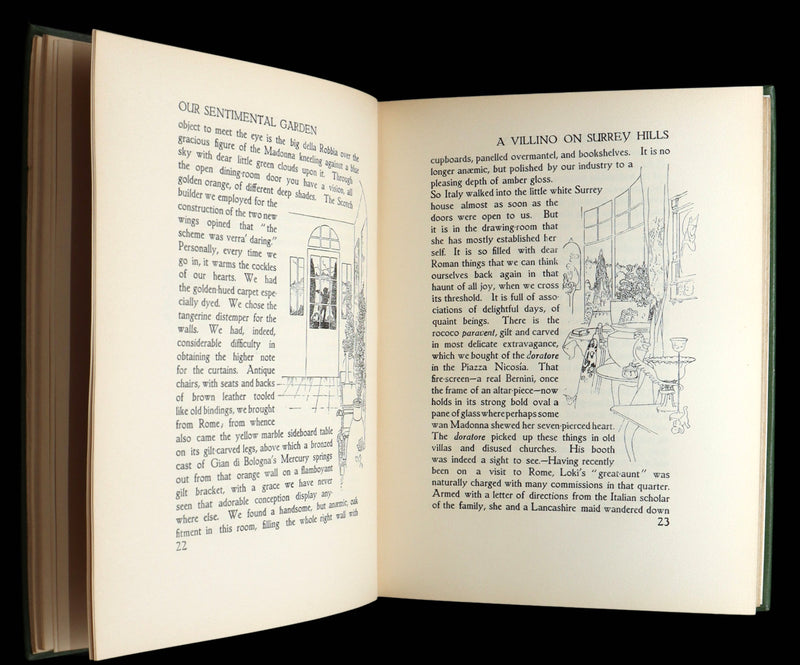 1914 Rare 1stED - Our Sentimental Garden Illustrated by Charles Robinson