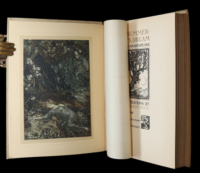 1908 First Edition Illustrated by Rackham - Shakespeare Midsummer Night's Dream