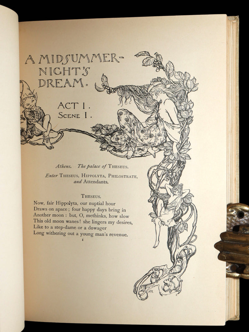 1908 First Edition Illustrated by Rackham - Shakespeare Midsummer Night's Dream