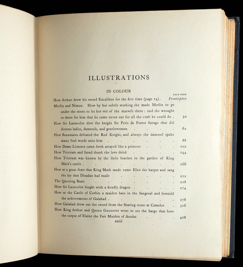 1917 First Edition - he Romance of King Arthur and His Knights by Arthur Rackham