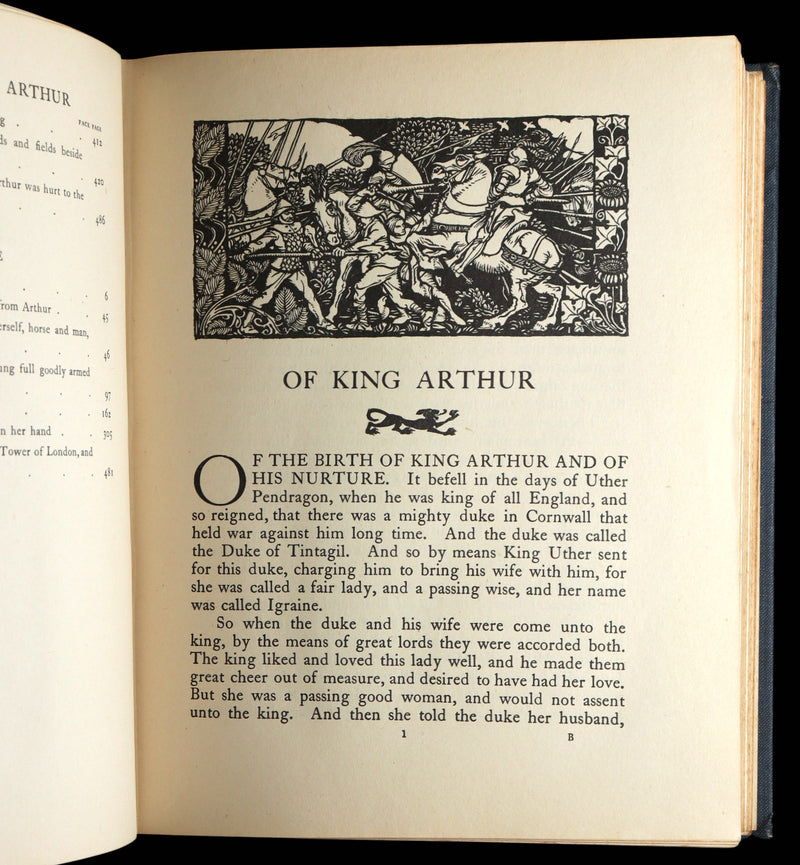 1917 First Edition - he Romance of King Arthur and His Knights by Arthur Rackham
