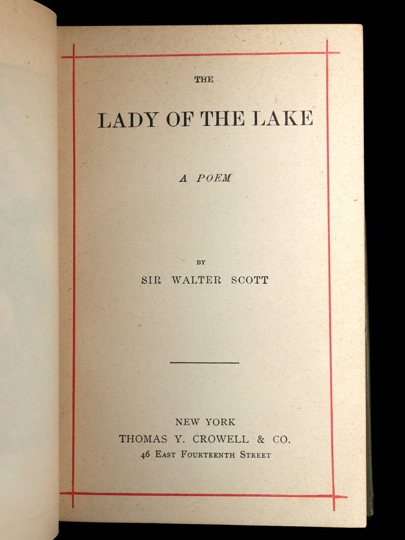 1890 Rare Book - The Lady of the Lake: A Poem by Sir Walter Scott