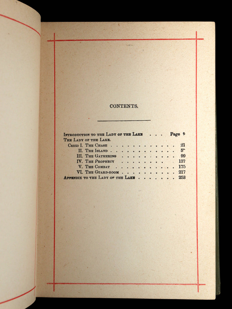 1890 Rare Book - The Lady of the Lake: A Poem by Sir Walter Scott