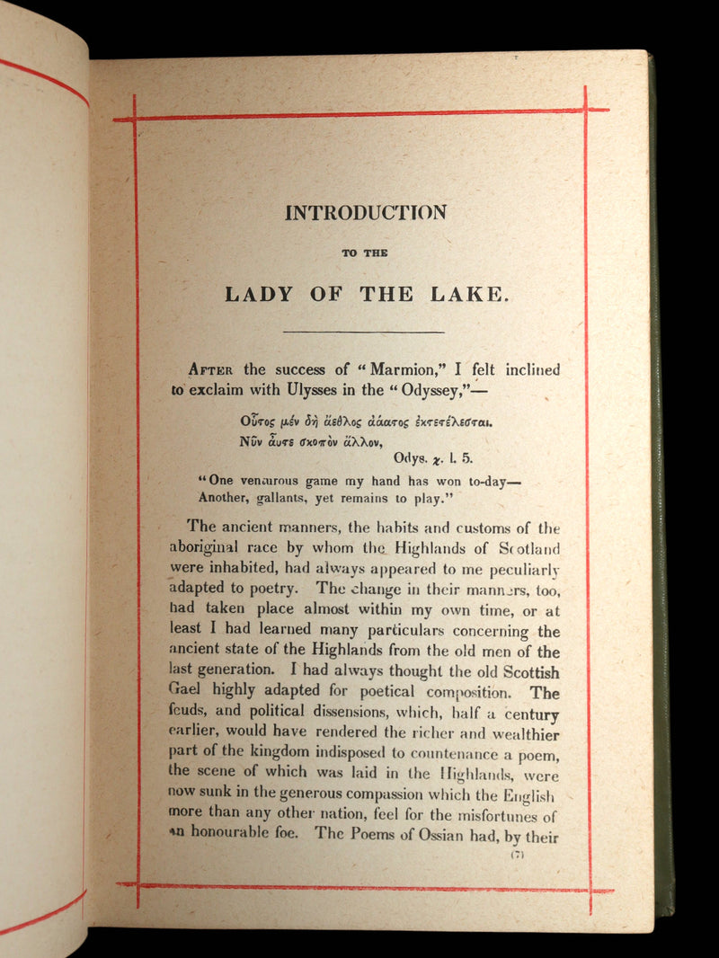 1890 Rare Book - The Lady of the Lake: A Poem by Sir Walter Scott