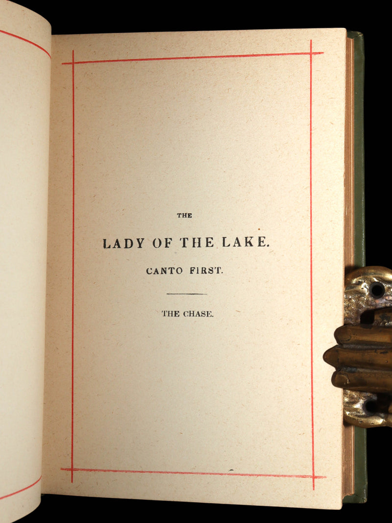 1890 Rare Book - The Lady of the Lake: A Poem by Sir Walter Scott