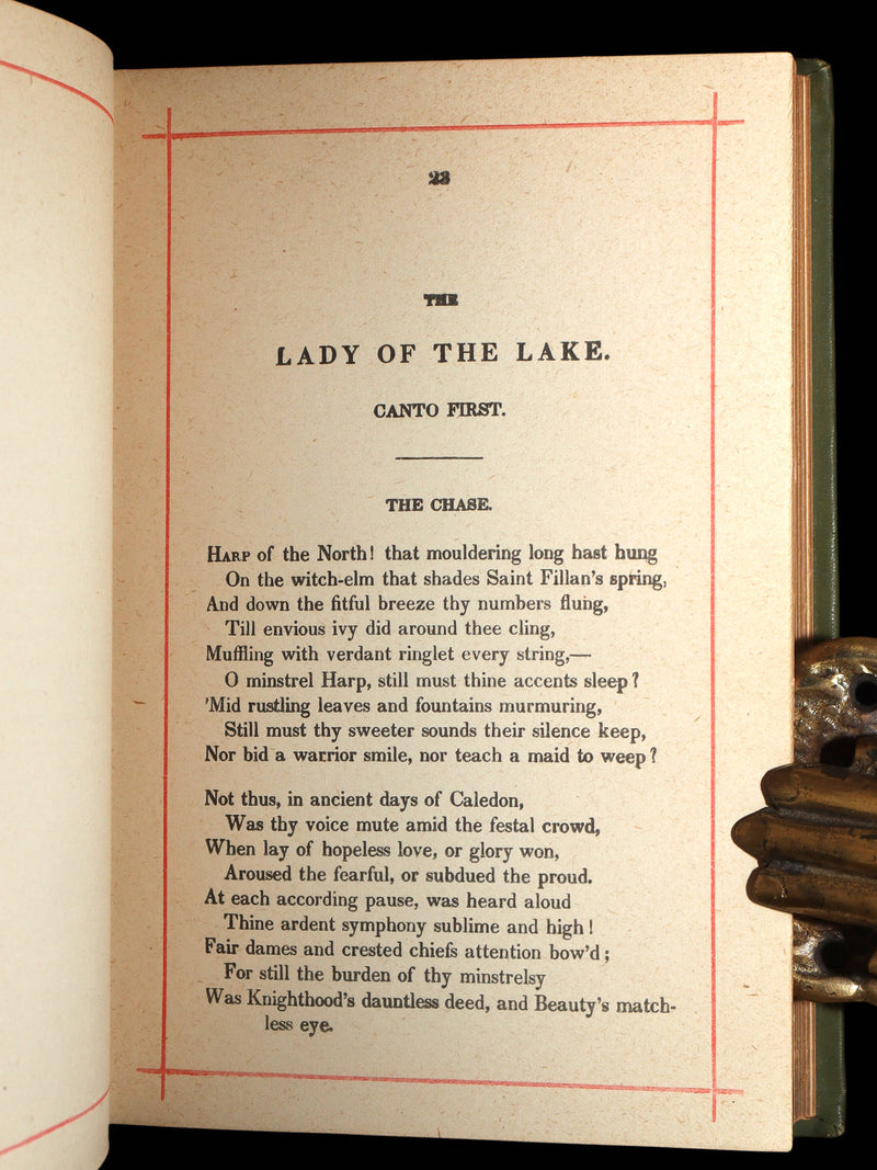 1890 Rare Book - The Lady of the Lake: A Poem by Sir Walter Scott
