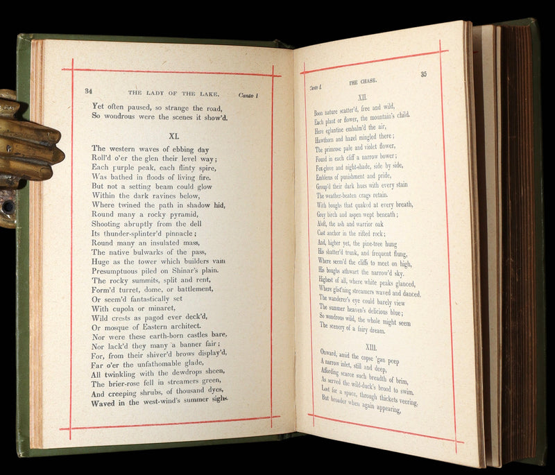 1890 Rare Book - The Lady of the Lake: A Poem by Sir Walter Scott