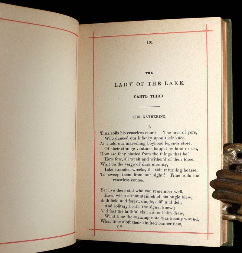 1890 Rare Book - The Lady of the Lake: A Poem by Sir Walter Scott