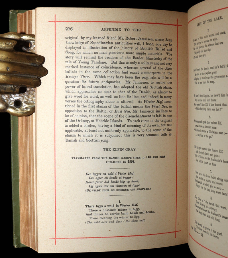 1890 Rare Book - The Lady of the Lake: A Poem by Sir Walter Scott