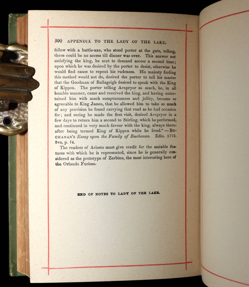1890 Rare Book - The Lady of the Lake: A Poem by Sir Walter Scott
