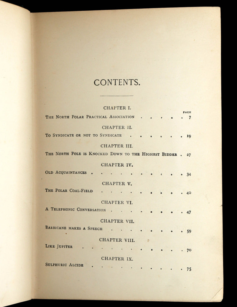 1894 Rare Carnegie Provenance - The Purchase of the North Pole by Jules Verne