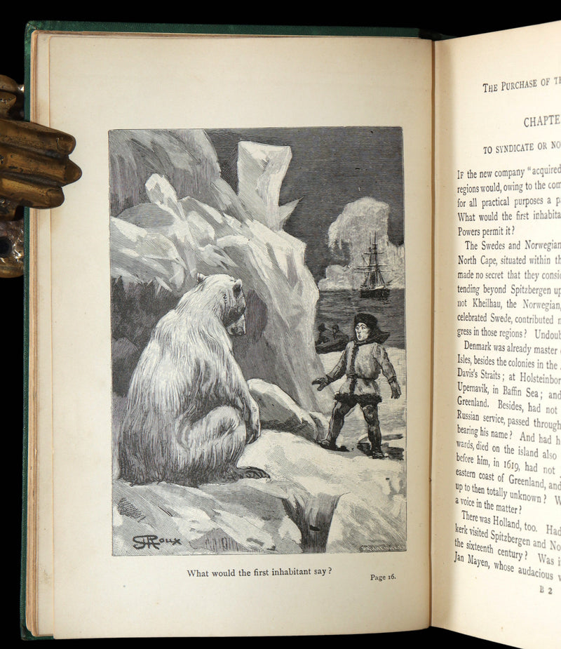 1894 Rare Carnegie Provenance - The Purchase of the North Pole by Jules Verne