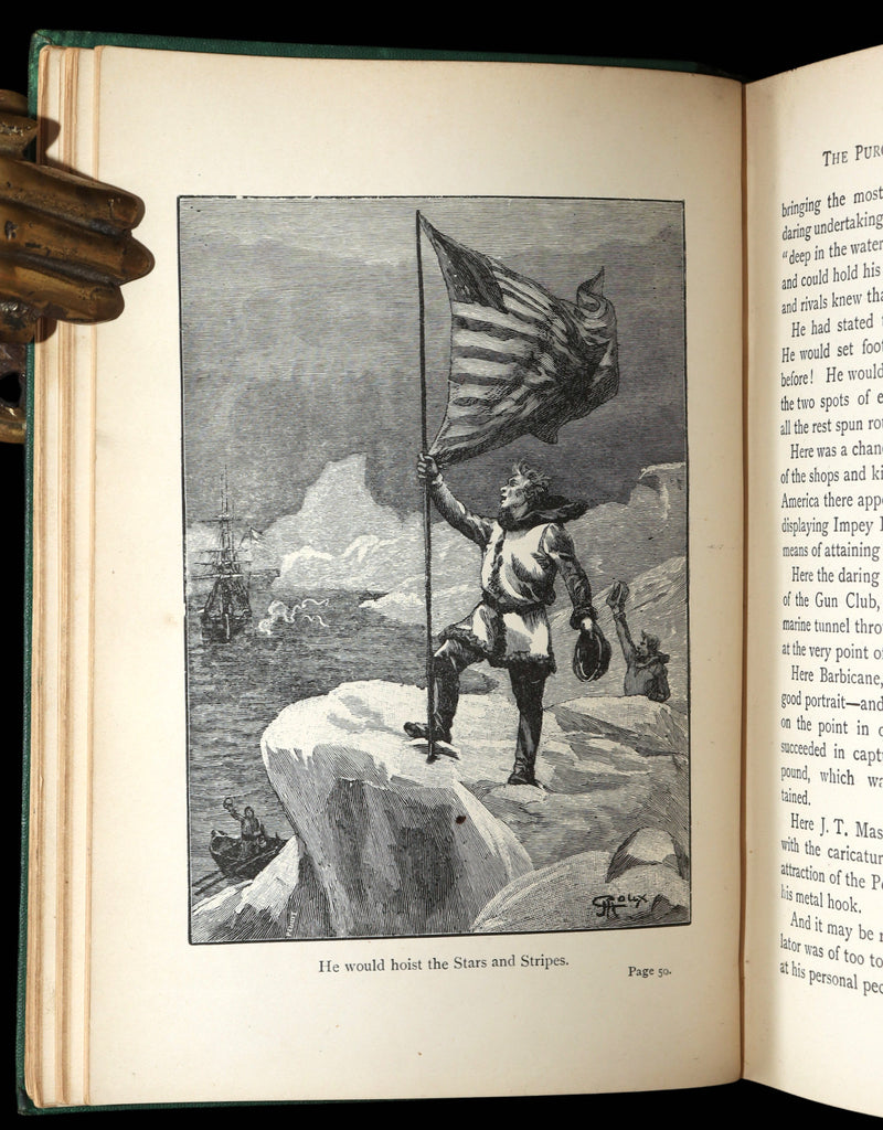 1894 Rare Carnegie Provenance - The Purchase of the North Pole by Jules Verne