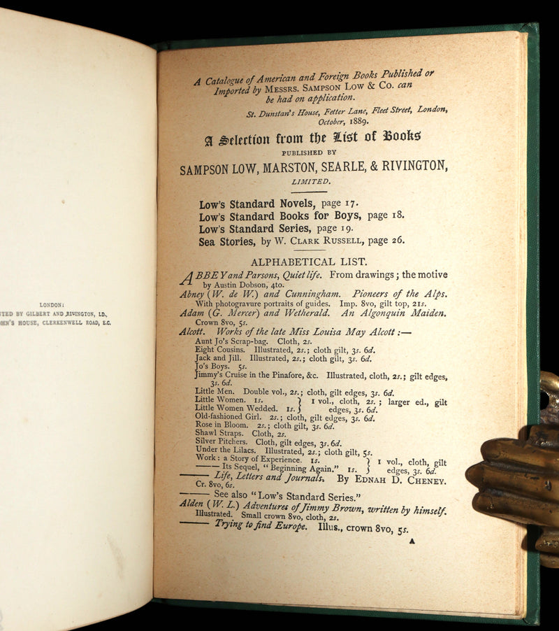 1894 Rare Carnegie Provenance - The Purchase of the North Pole by Jules Verne