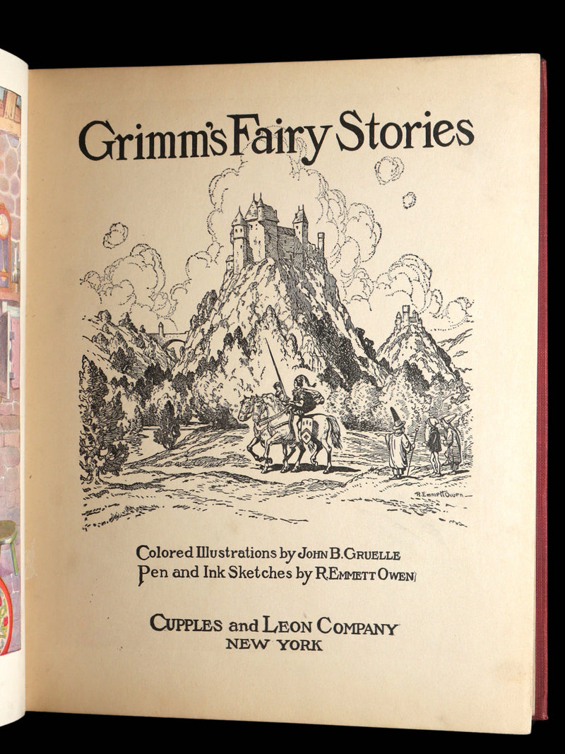 1922 Rare Book - Grimm’s Fairy Stories Illustrated by John B. Gruelle R. E. Owen