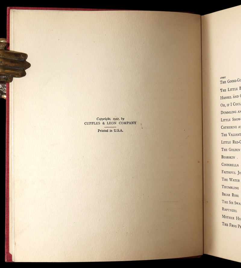 1922 Rare Book - Grimm’s Fairy Stories Illustrated by John B. Gruelle R. E. Owen