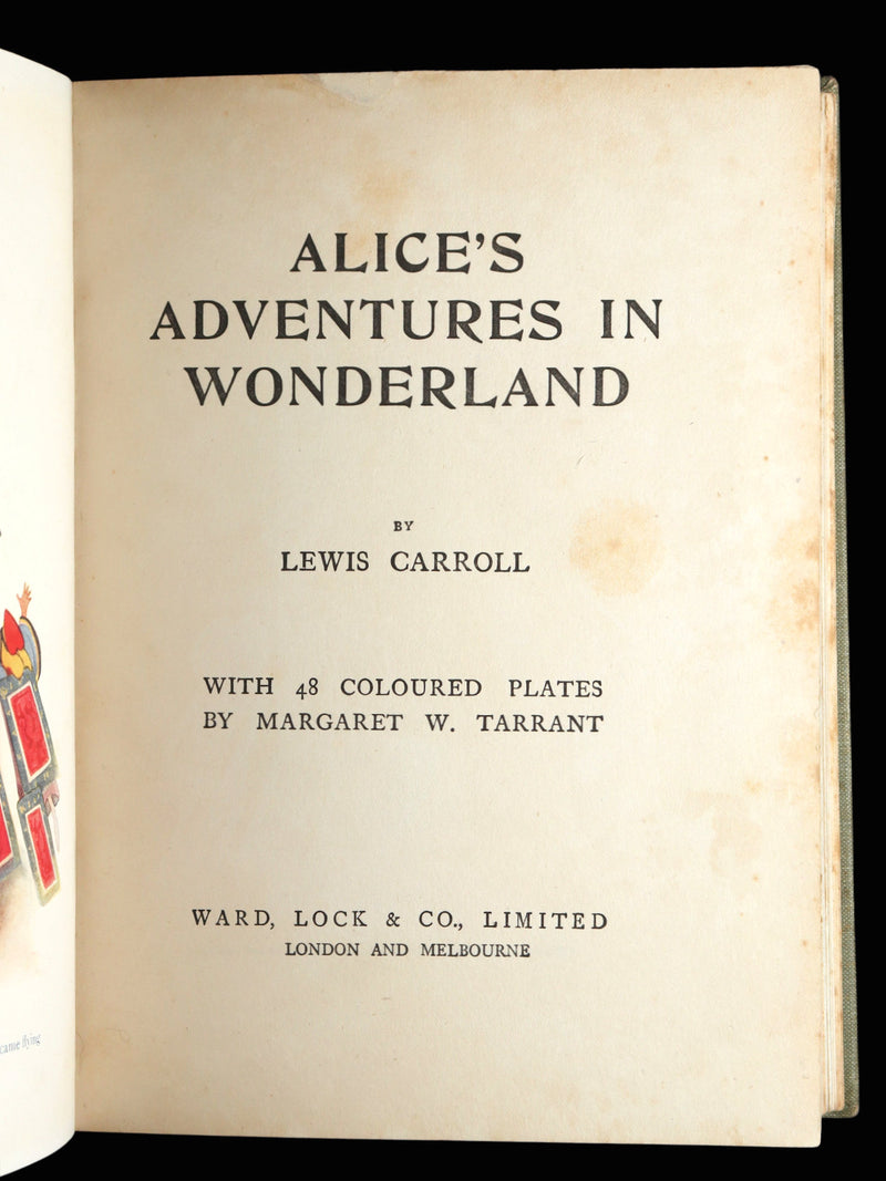 1920 Rare Book - Alice in Wonderland illustrated by Margaret W. Tarrant