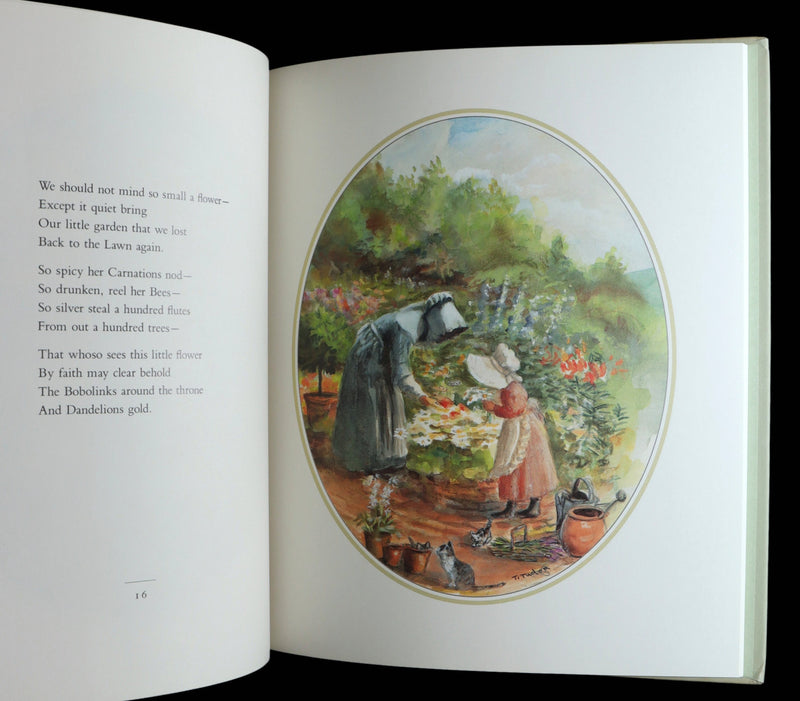 1990 Signed First Edition - A Brighter Garden by Emily Dickinson and Tasha Tudor