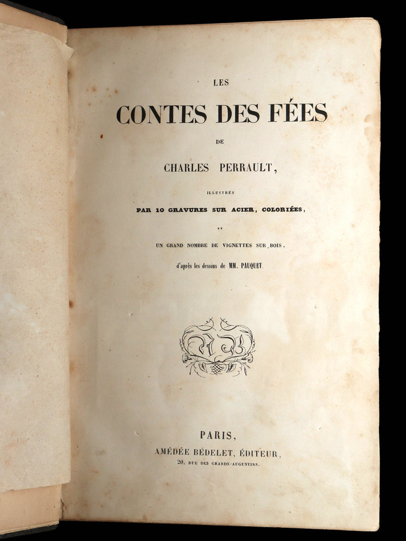 1844 Scarce French Edition - Charles Perrault's Fairy Tales, Les Contes des Fées