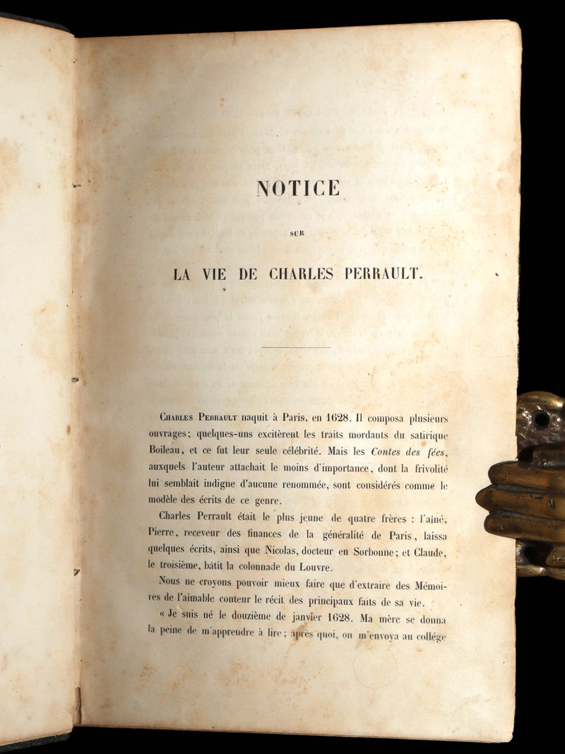 1844 Scarce French Edition - Charles Perrault's Fairy Tales, Les Contes des Fées