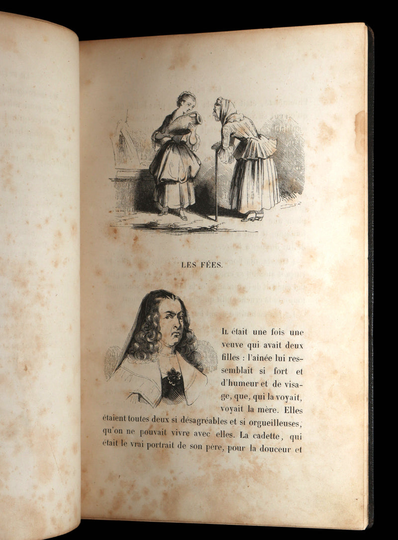1844 Scarce French Edition - Charles Perrault's Fairy Tales, Les Contes des Fées