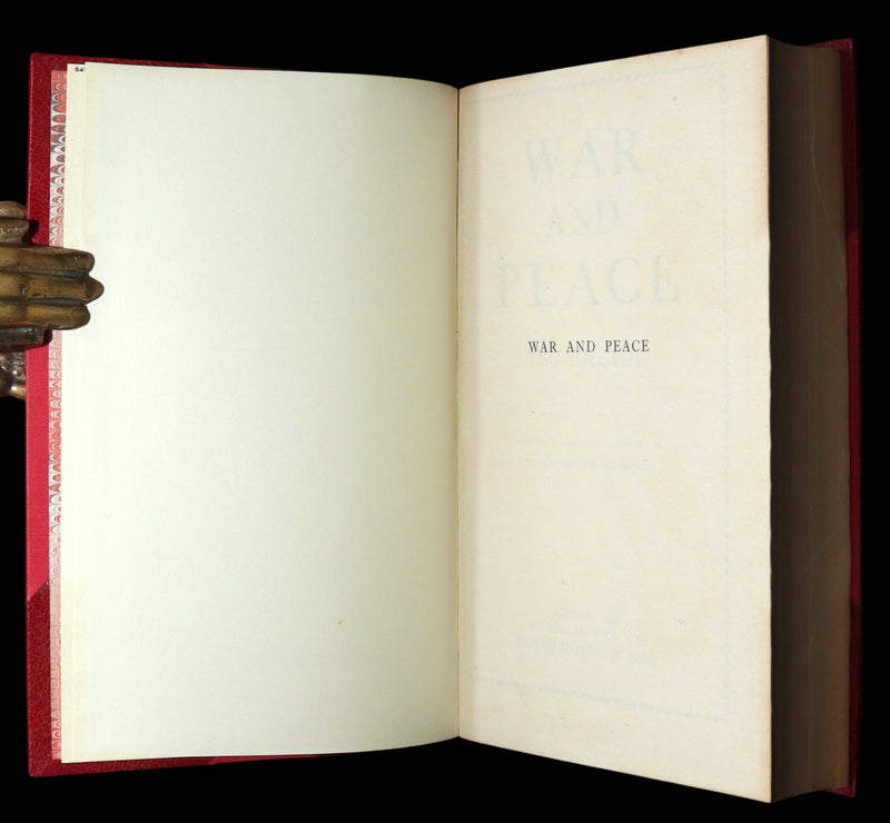 1942 Rare Book bound by  Bayntun-Riviere  - War and Peace by Leo Tolstoy