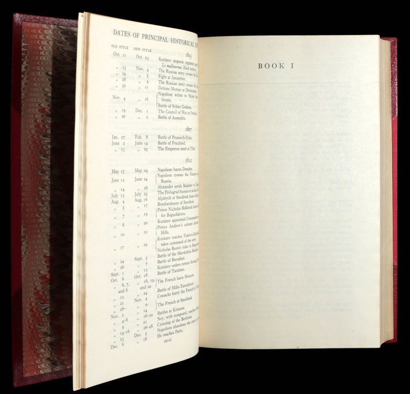 1942 Rare Book bound by  Bayntun-Riviere  - War and Peace by Leo Tolstoy