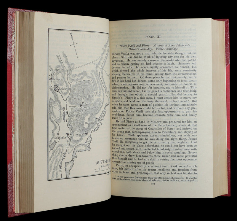 1942 Rare Book bound by  Bayntun-Riviere  - War and Peace by Leo Tolstoy