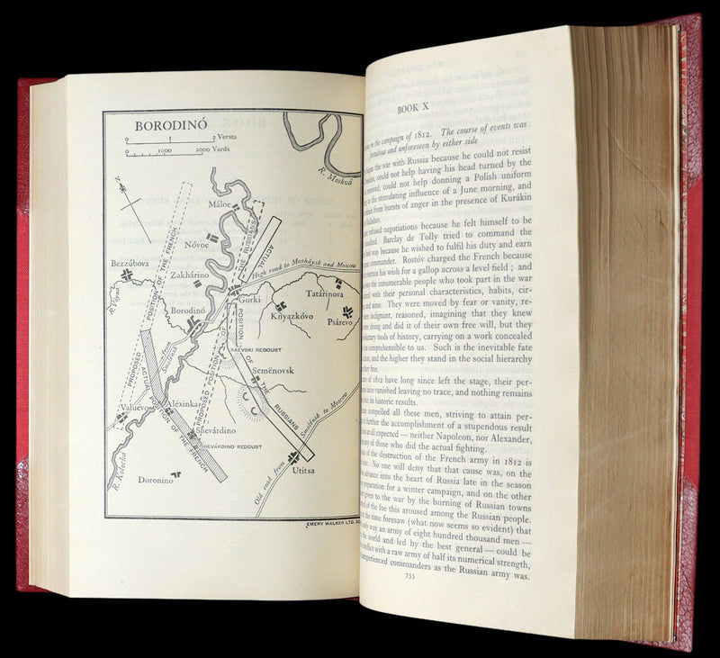 1942 Rare Book bound by  Bayntun-Riviere  - War and Peace by Leo Tolstoy