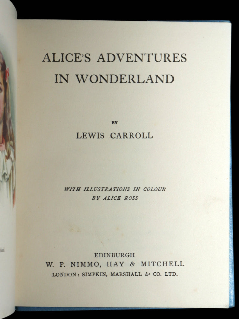 1907 Scarce 1stED - Alice's Adventures in Wonderland Illustrated by Alice Ross