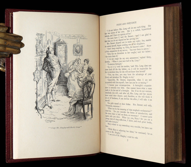 1895 First Edition - Pride and Prejudice by Jane Austen, Brock, Bayntun-Riviere
