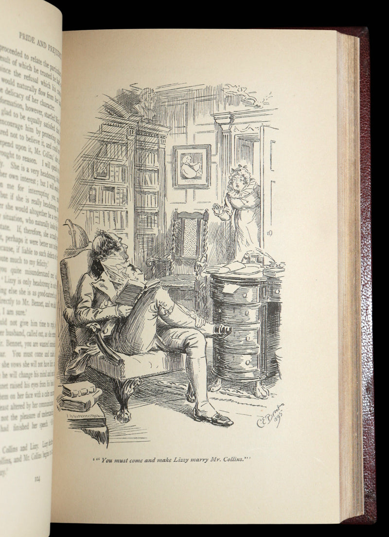 1895 First Edition - Pride and Prejudice by Jane Austen, Brock, Bayntun-Riviere