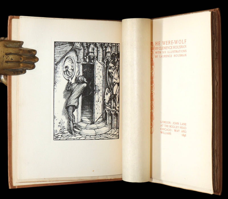 1896 Rare 1stED on Werewolves - The Were-Wolf by Clemence Housman, Illustrated