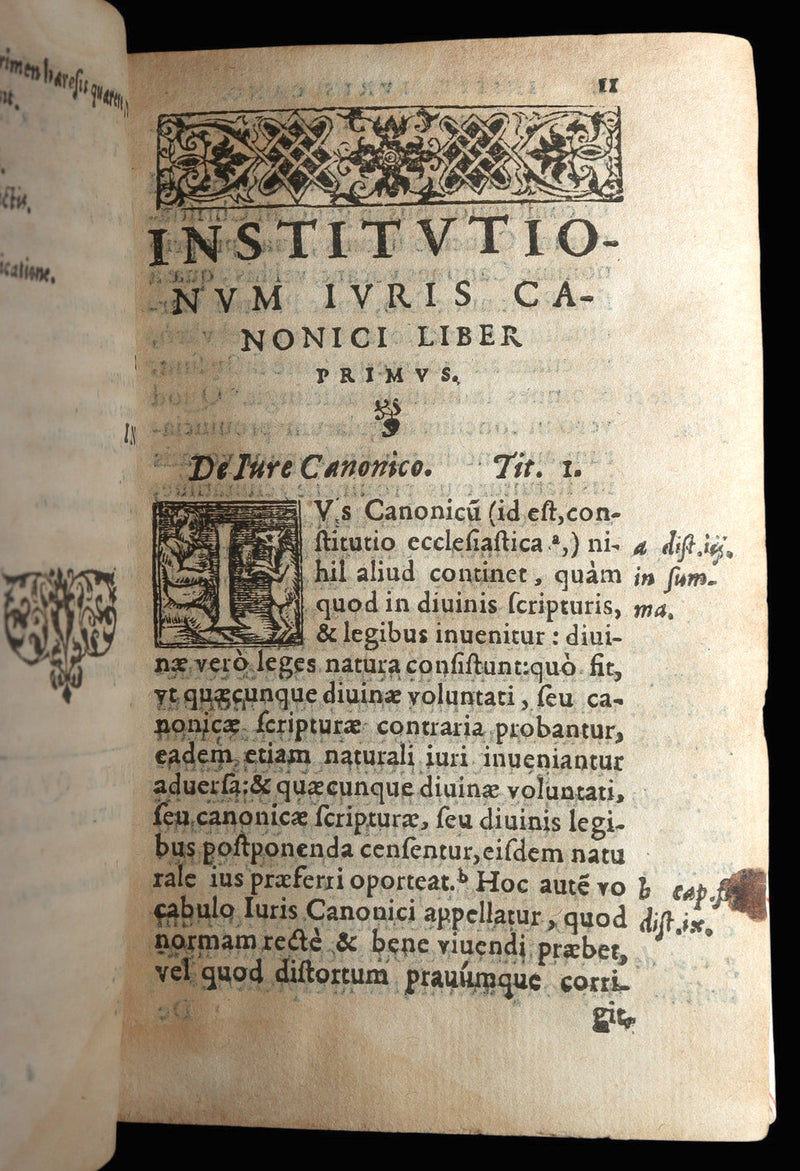 1566 Rare Illuminated Manuscript Binding - Marco Antonio Cucchi Canon Law
