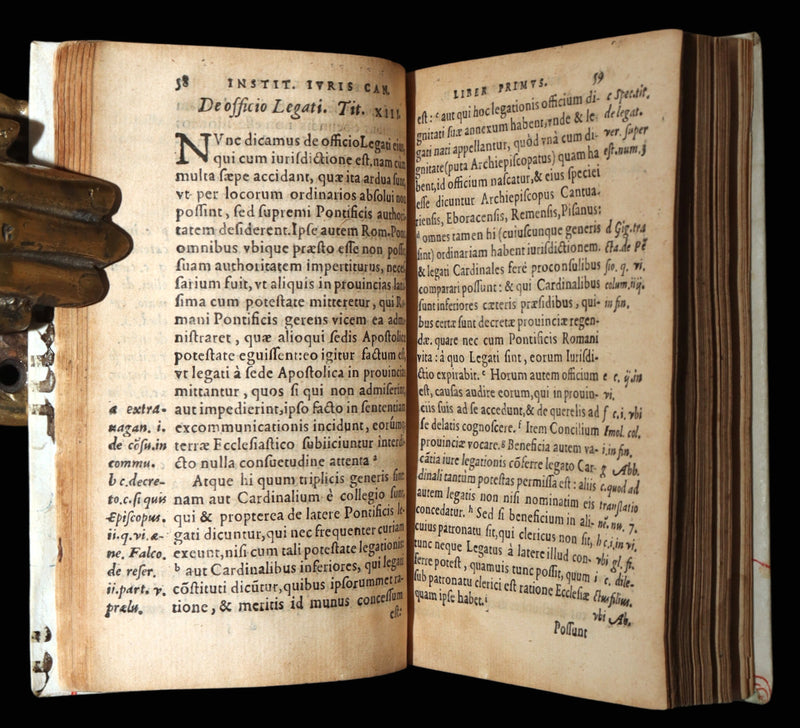 1566 Rare Illuminated Manuscript Binding - Marco Antonio Cucchi Canon Law