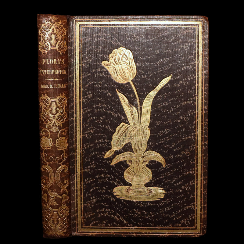 1847 Rare Book - Flora’s Interpreter by Sarah Josepha Hale, Hand-Colored Plates